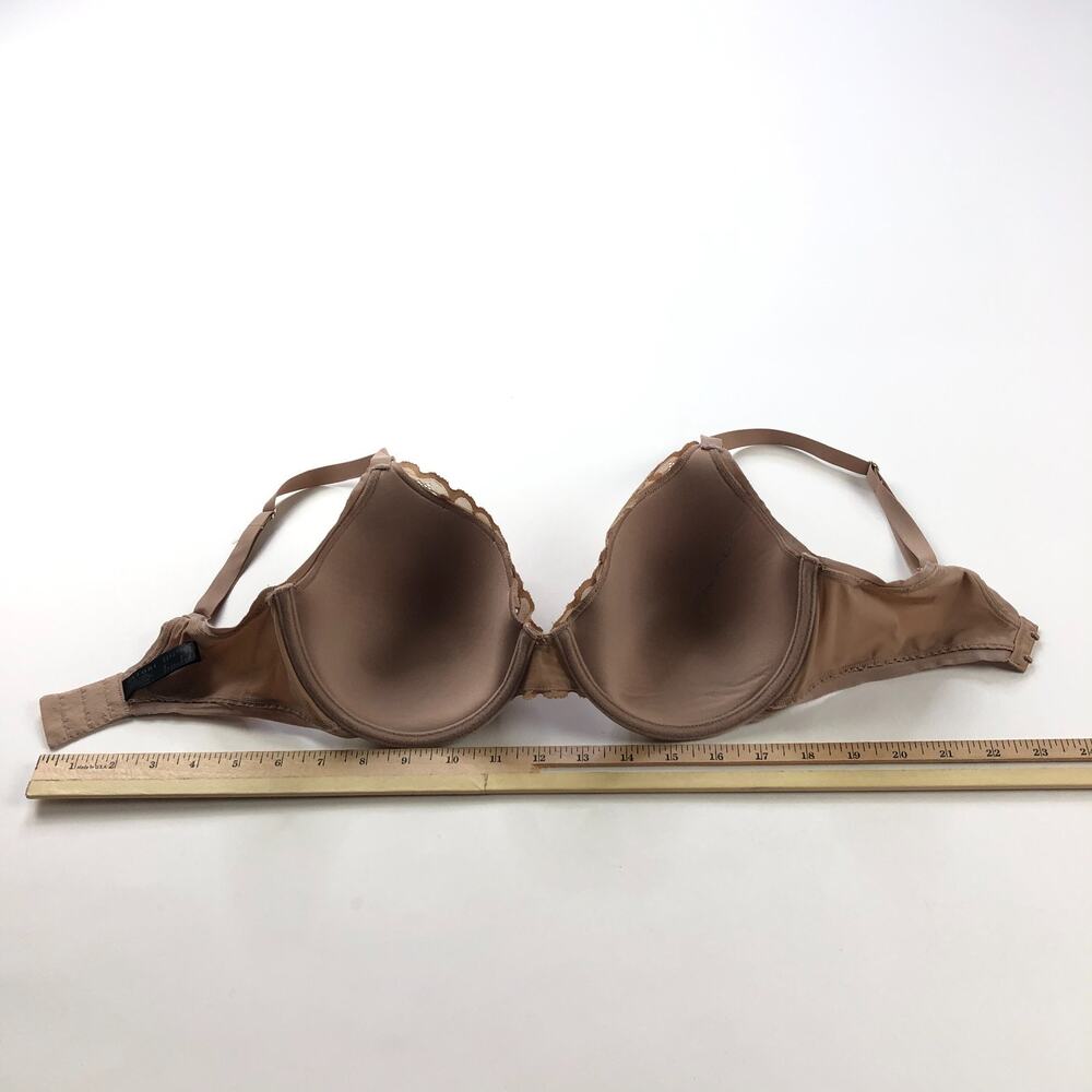 Natori Bra 34D T Shirt Refined Contour Underwired Lace Strap Brown 7313219 - Picture 5 of 13
